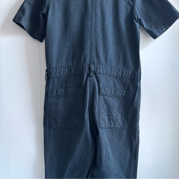 Everlane Jumpsuit Denim The Super Soft Shortsleeve Coverall Jean Navy Dark Wash - Picture 9 of 16